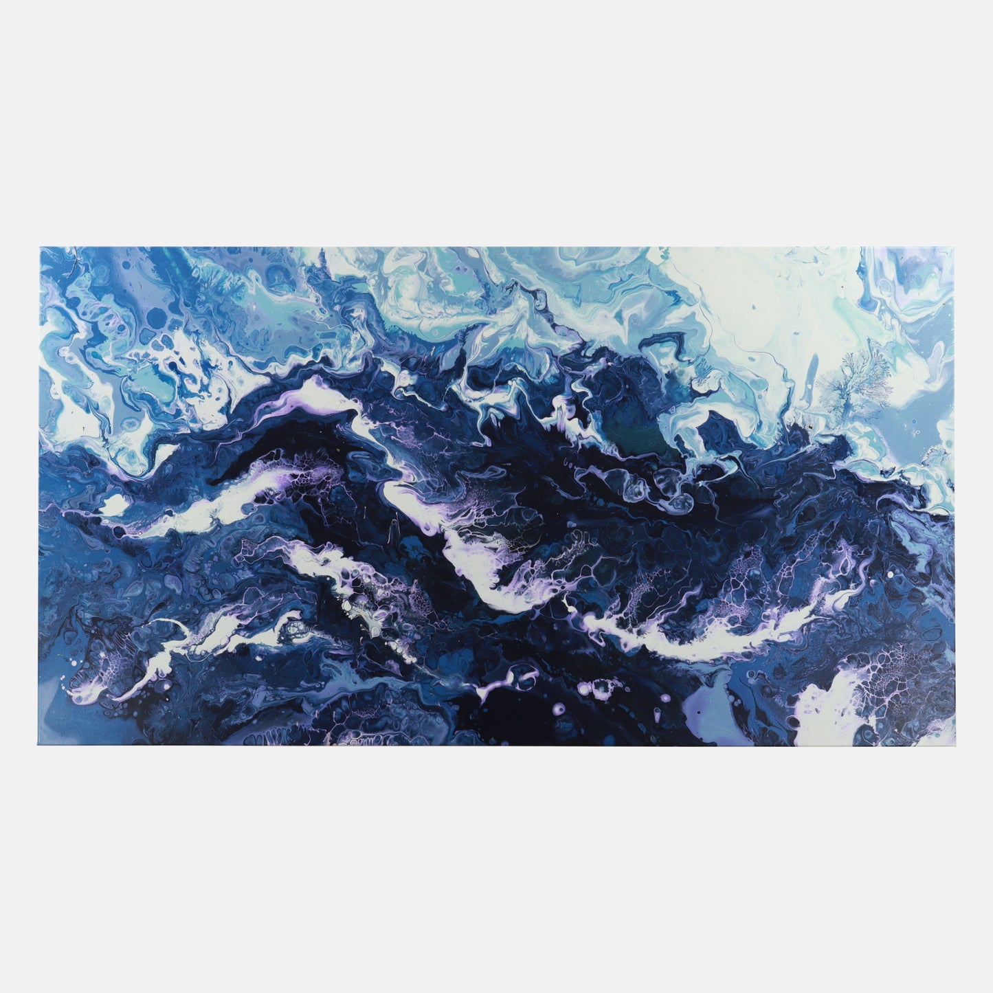 Poured acrylic painting "Sept-Îles" 110cm